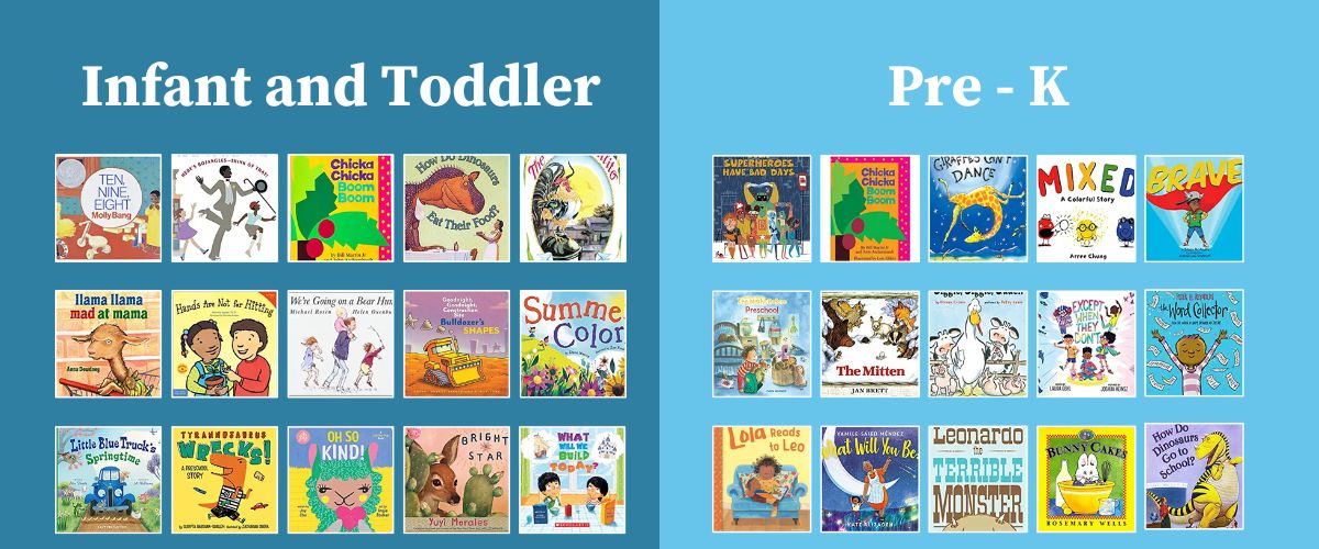 A list of books from the Read It Again! curriculum for infants and toddlers and pre-k.