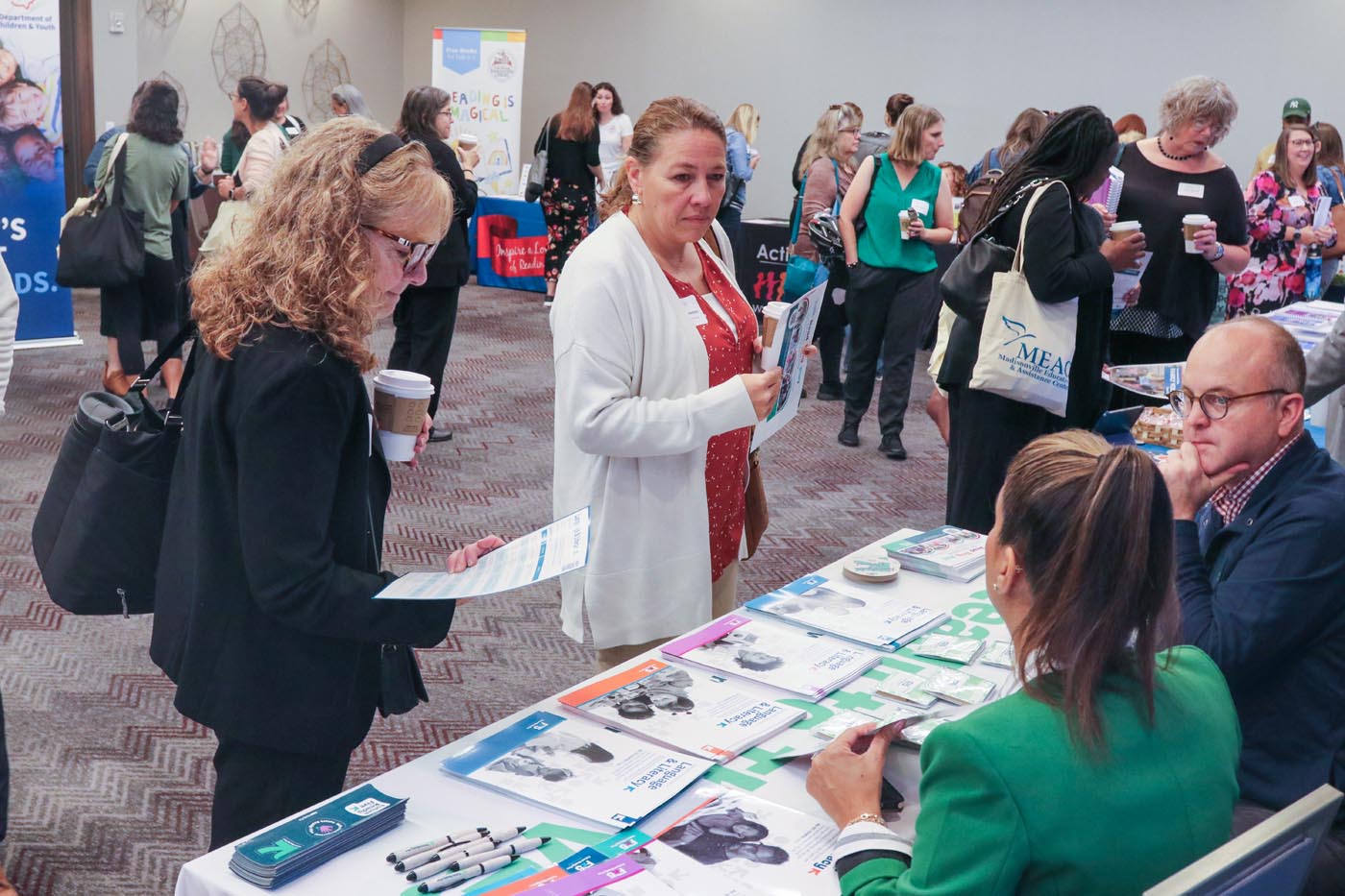 Several organizations involved in early childhood education in Ohio had information tables available during the breaks at the symposium.